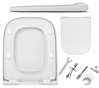 Produktbild von WC Sitz - Toilettensitz - für Koło Modo/traffic - Weiß - 44 Cm X 35,5 Cm - Antibakteriell - Langsame Schließung - Toilettendeckel