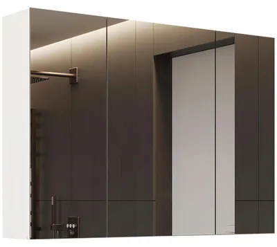 Image de Meuble de salle de bains mural avec miroir DJ503949, 80 x 60 x 16 cm, blanc