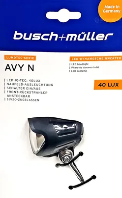 Produktbild von Busch&Müller Dynamo LED Scheinwerfer LUMOTEC IQ Avy N 40 Lux Schalter Nahfeld