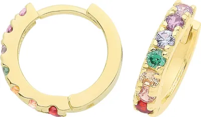 Produktbild von Wunderschöne 9 Karat (375) Gold Damen - Ohrklemme mit Zirkonia - 10mm*2mm; TRS36313