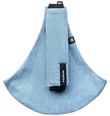 Produktbild von Wildride Kindertrage, 100% Baumwolle, leichte Hüfttrage für Kleinkinder ab 9 Monate, ergonomisches Design, bis 20 kg, Denim
