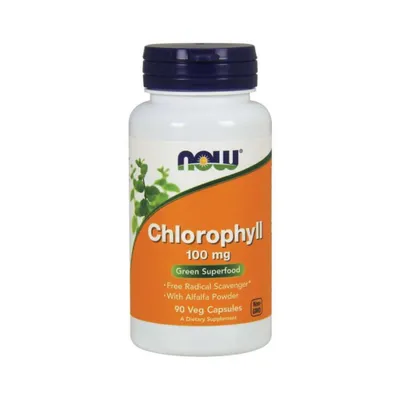 Produktbild von NOW Foods - Chlorophyll, 100 mg, 90 vkaps
