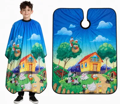 Zdjęcie produktu dla Peleryna fryzjerska barberska do salonu dziecięca 100x140 cm