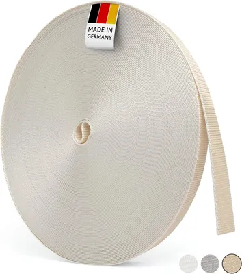Productafbeelding van Rolgordijn tape 50 m, 14 mm, 20 mm, 23 mm, beige en bruin, voor deuren en ramen