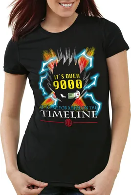 Produktbild von style3 Goku Timeline 9000 Damen T-Shirt, Farbe:Schwarz, Größe:L