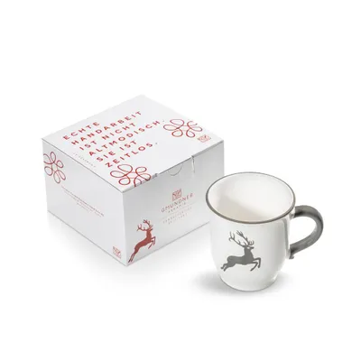 Produktbild von Gmundner Keramik Grauer Hirsch Schokotasse 0,3 L