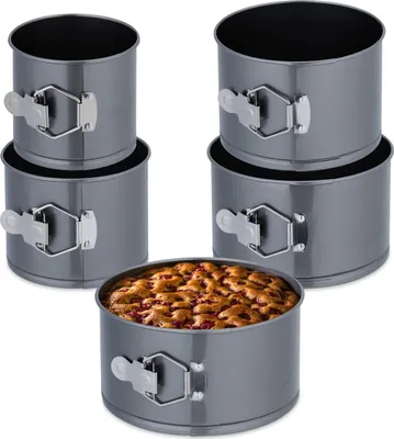 Springform-Set 5-teilig Ø 12–20 cm antihaftbeschichtet anthrazit