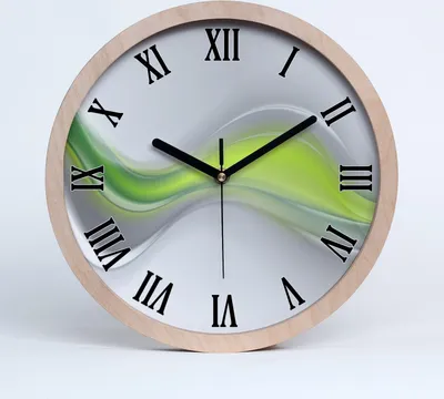 Produktbild von Holzuhr 30fi cm wanduhr - schwarze Spitzen - abstrakcjaale