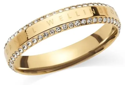 Produktbild von Schillernder vergoldeter Ring mit wü rfelfö rmigen Zirkonias Classic Aura DW004015 - Umfang: 52 mm
