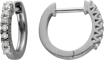 Produktbild von Brillant Creolen 14mm Platin 950 Natur Diamanten 0.20ct