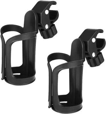Immagine prodotto di Portabottiglie per bicicletta a due scomparti, supporto per borraccia per passeggini, carrelli, accessori per passeggini, portabicchieri, universale, resistente agli urti