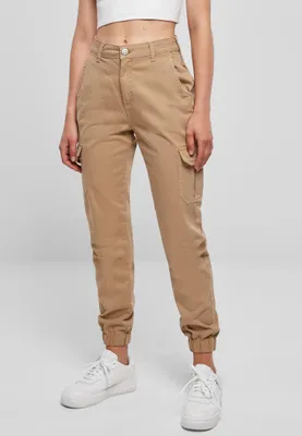 Obrázek produktu pro Dámské kalhoty Urban Classics Ladies High Waist Cargo Pants unionbeige - 32