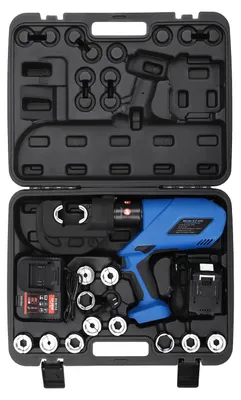 Obrázek produktu pro Hydraulické krimpovací kleště, síla 120 kN, s dobíjecí baterií, modré