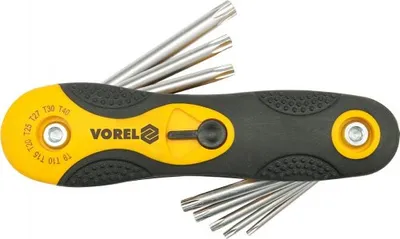 Image de Clés torx Vorel t9-t40 kpl. 8pcs crv 56507