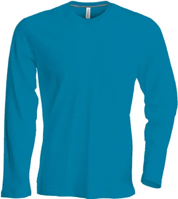 Produktbild von Kariban Herren Langarmshirt Longsleeve Long Sleeve T-Shirt Baumwolle, Größe:L, Farbe:Tropical Blue