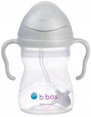 Produktbild von b.box Kubek ze słomką szary 240 ml