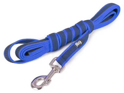 Immagine prodotto di Guinzaglio sportivo gommato K9® blu, diametro 20 mm con passante, per cani fino a 50 kg, 3 m