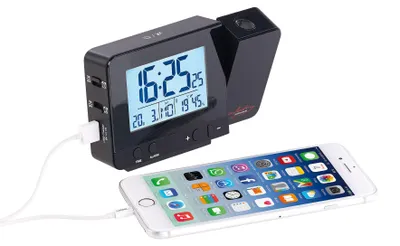 Image de Réveil à projection radio-piloté avec chargement USB DAC-700.beam