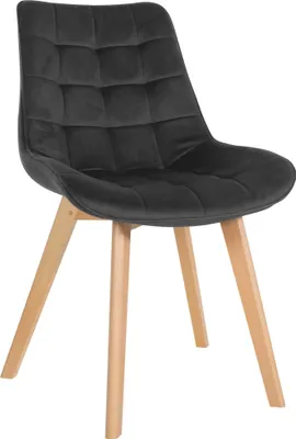Produktbild von Stuhl HLO-CP134 Samt  schwarz