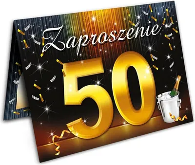 Immagine prodotto di Invito al 50° compleanno, 1 pezzo.