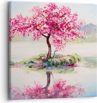 Produktbild von Bild auf Leinwand - Leinwandbild - Baum Abstraktion - 30x30cm - Wand Bild - Wanddeko - Wandbilder - Leinwanddruck - Bilder - Kunstdruck - Wanddekoration - Leinwand bilder - Wandkunst - AC30x30-3805