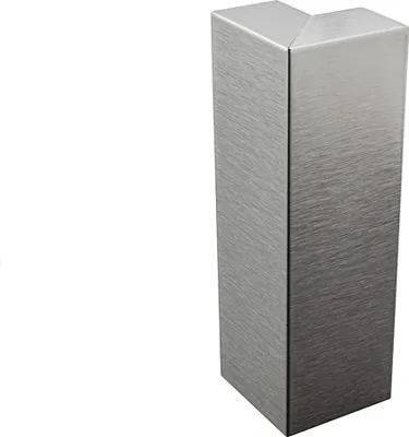 Produktbild von Sockelleiste Edelstahl Fußbodenleisten V2A L250cm 60mm silber gebürstet Ausseneck