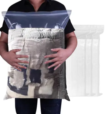 Immagine prodotto di 20 sacchetti trasparenti riutilizzabili, di dimensioni 40 x 60 cm, ideali per l'abbigliamento