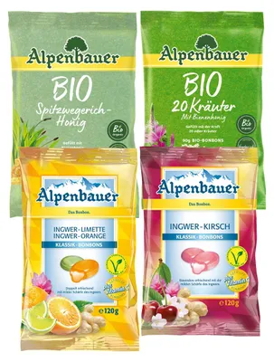 Produktbild Alpenbauer Bio Bonbons Bio und Klassik Probierset 90g 4er Pack