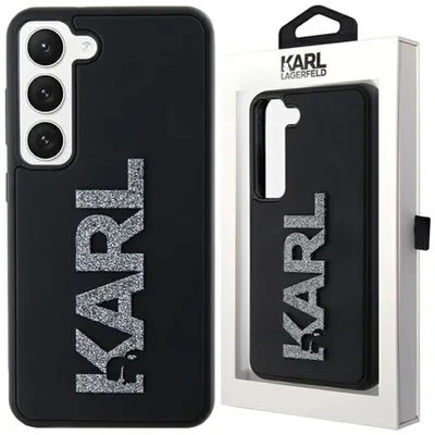 Produktbild von Etui Karl Lagerfeld 3D Gummi Glitter Logo Na Samsung Galaxy S24 - Czarne