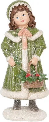 Immagine prodotto di Clayre & Eef figura decorativa bambina 8x9x19 cm plastica verde