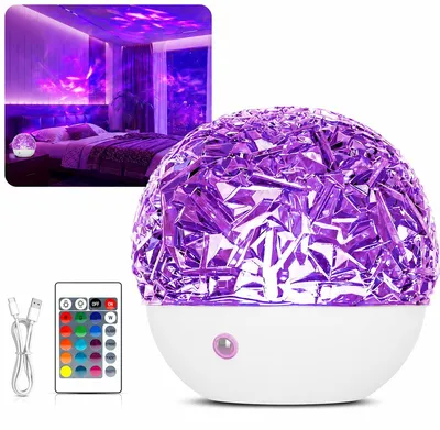 Produktbild von LED Sternenhimmel Projektor mit Fernbedienung, Ozeanwellen Projektor 16 Farben, dimmbares Nachtlicht als Stimmungslicht für Schlafzimmer Kinderzimmer Party
