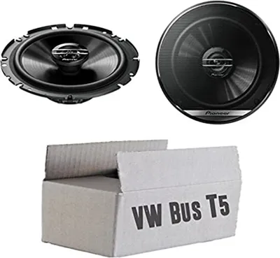 Produktbild von VW Bus T5 Front - Lautsprecher Boxen Pioneer TS-G1720F - 16,5cm 2-Wege Koax Koaxiallautsprecher Auto Einbausatz - Einbauset