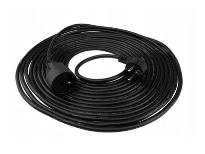 Image de Rallonge 1 prise 10m avec/sans 3x1,5mm2 NOIR