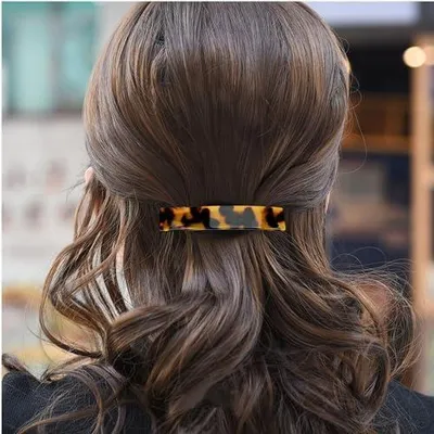 Produktbild von Französische Haarspangen für Damen, für feines und dickes Haar, Schwarz und Schildpatt, 3 Stück