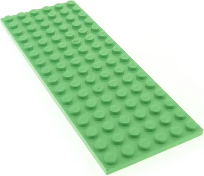 Produktbild von 1x Lego Bau Platte 6x16 Basic medium hell grün Zug Eisenbahn 6404 302729 3027