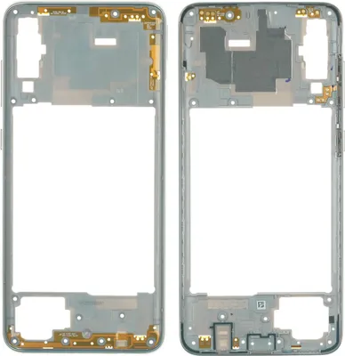 Produktbild von Gehäuse Rahmen für Samsung Galaxy A70 SM-A705F Frame Antennen Tasten weiß / silber