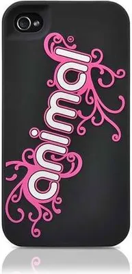 Image de Contour Design - animal Silicone Corp Logo iPhone 4 (rose)