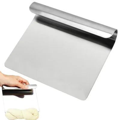 Productafbeelding van Roestvrijstalen deegschraper en groentenlepel 14 x 12 cm