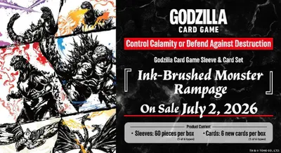 Produktbild von Godzilla Kartenspiel Tintenpinsel-Monster-Rampage Hülle & Kartenset GZCGE-SCS01