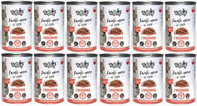Produktbild von TUF TUF Katzenfutter PIECES IN SAUCE Rind 415g x 12 Stück
