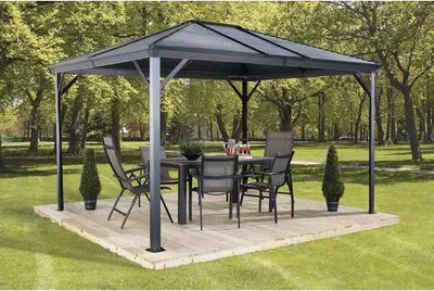 Image de Sojag Pavillon Ventura 10x14 anthracite 296 x 423 x 261 cm (L x l x h) Aluminium