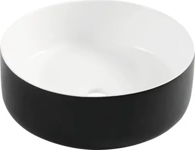 Produktbild von Differnz Aufsatzwaschbecken Mira 36 x 36 cm schwarz/weiß 38.009.02