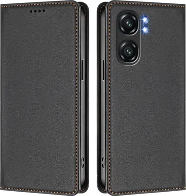 Immagine prodotto di Custodia in pelle per Oukitel C58 / C58 Pro, custodia a libro magnetica in Finto cuoio con supporto, nera