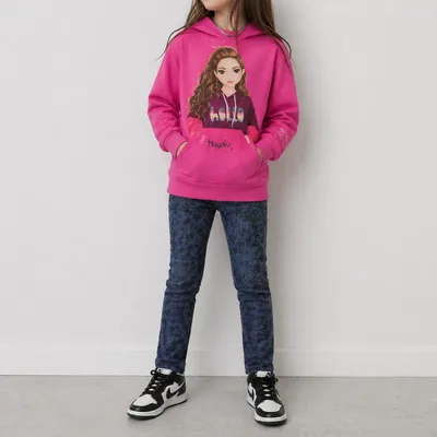 Produktbild von 73630 Disney Die Eiskönigin „Völlig Unverfroren“ Mädchen Jeans Gr. 128 – Bequeme Jeans mit Elsa & Anna Motiv, Ideal für kleine Fans der Eiskönigin