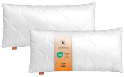Imagen del producto de Almohada de microfibra con cremallera, 30 x 50 cm, color blanco