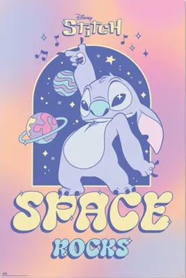 Produktbild von Lilo & Stitch Space Rocks Film Poster Plakat Druck Größe 61x91,5 cm ohne Zusatzartikel