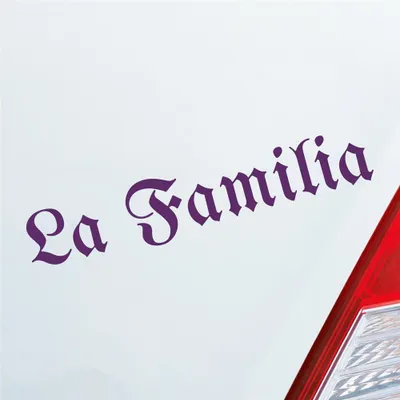 Produktbild von Auto Aufkleber La Familia Die Familie Freunde Friends Car 19x4 cm Lila Sticker Heckscheibenaufkleber