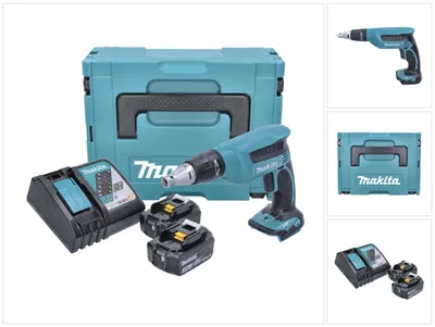 Immagine prodotto di Makita DFS 451 RFJ Avvitatore a batteria 18 V 4000 giri/min + 2 batterie 3,0 Ah + caricabatteria + Makpac