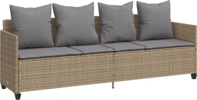 Zdjęcie produktu dla VidaXL 368347, Lounge, Obite siedzisko, Technorattan, Stal, Szary, 110 kg, 2040 mm