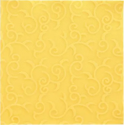 Produktbild von Servietten "ROYAL Collection" 1/4-Falz 40 cm x 40 cm gelb "Casali"